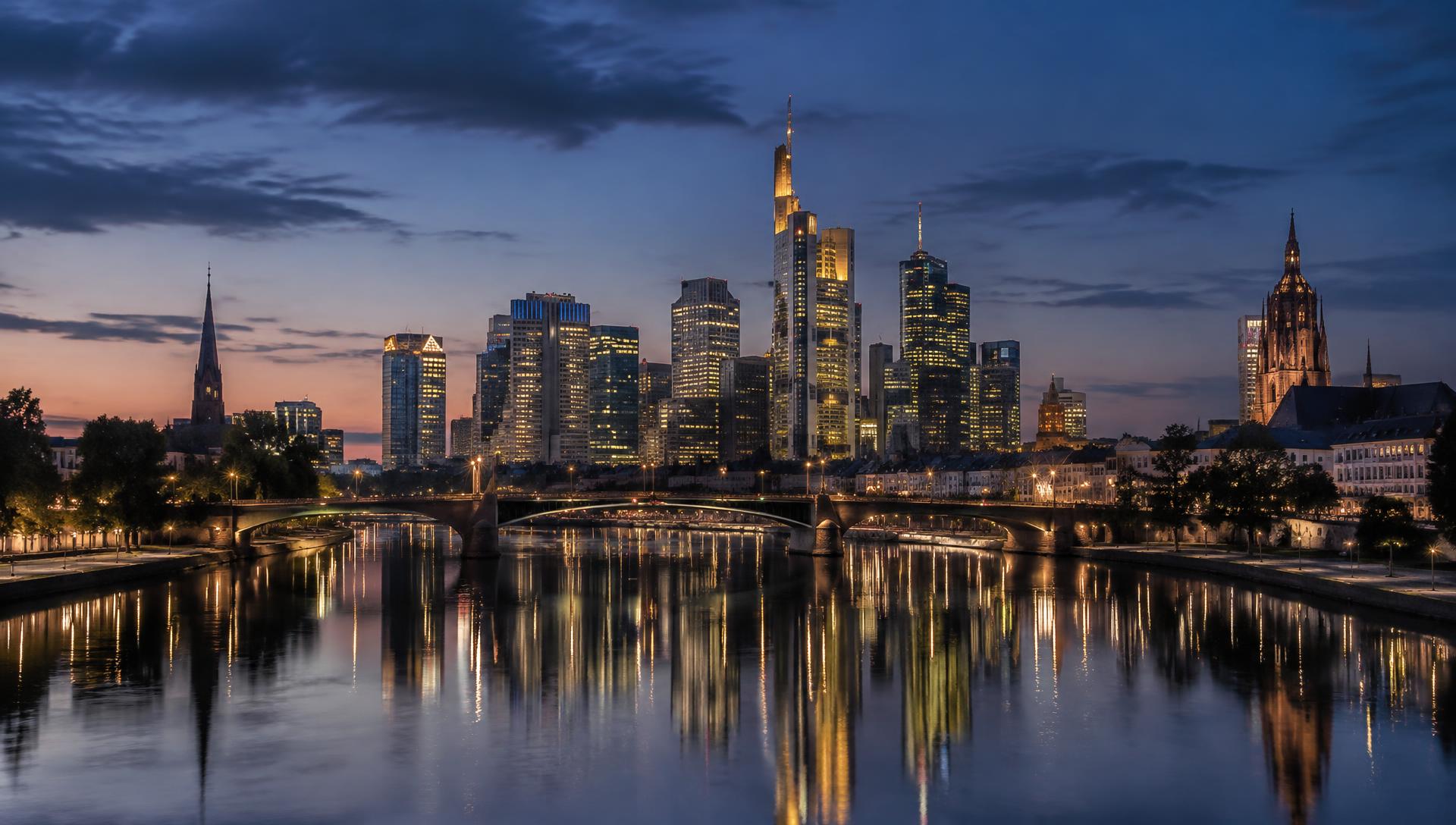 Frankfurt am Main am Abend